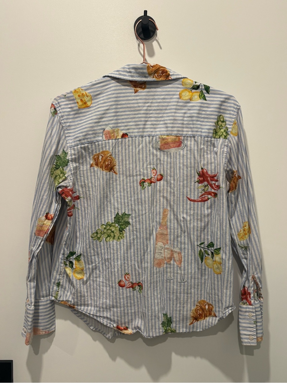 ELAINE ROSE Croissant Print Button-Down - Picture 3 of 3